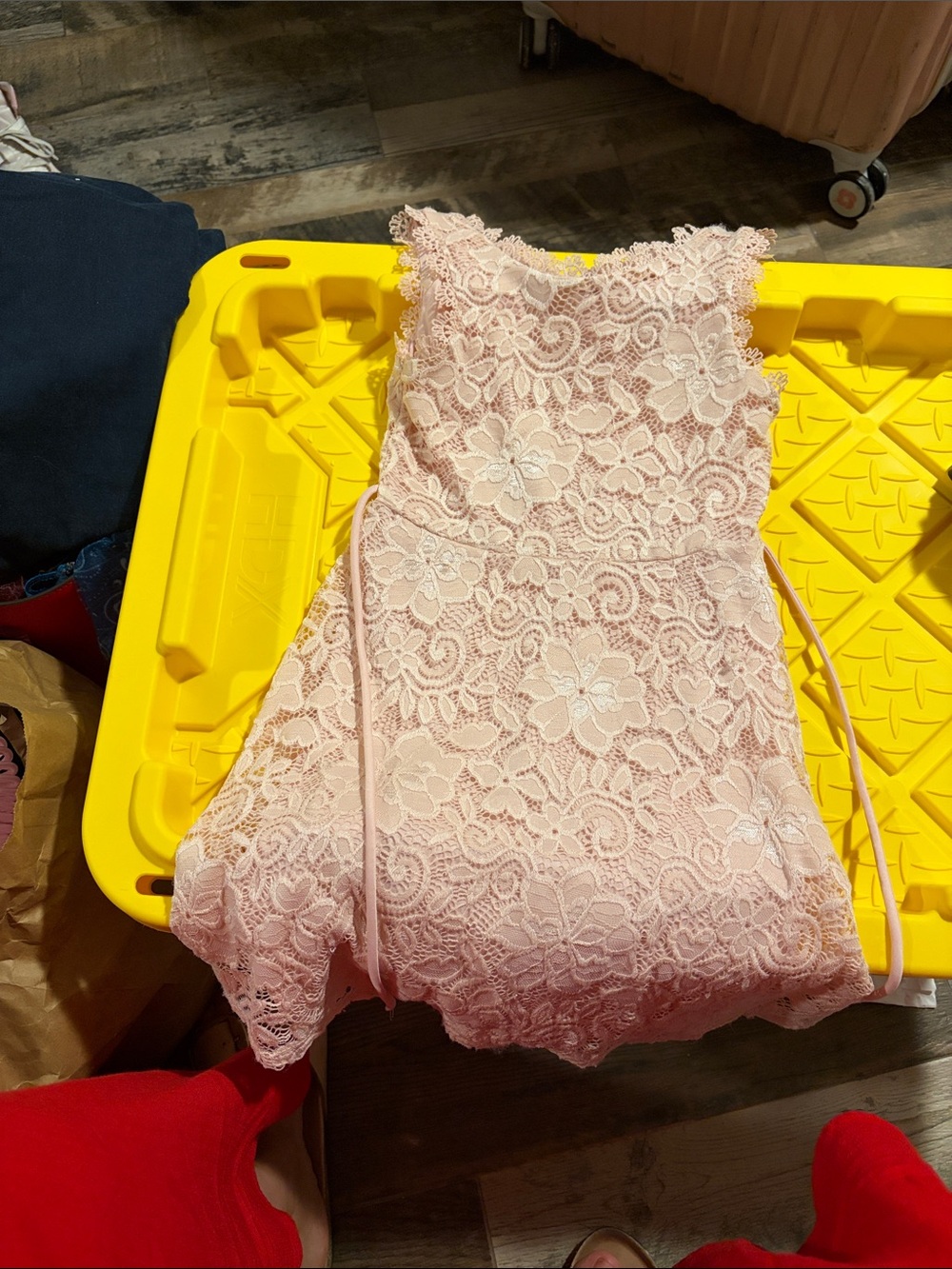 Speechless Girls Pink Lace Party Dress